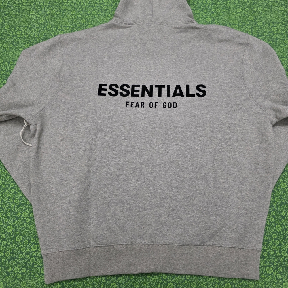 Essentials Dark Oatmeal Hoodie Unisex - Picture 7 of 16